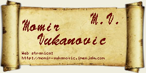 Momir Vukanović vizit kartica